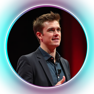 Black, Purple and Cyan, Neon Circular Frame Instagram Profile Picture (5)